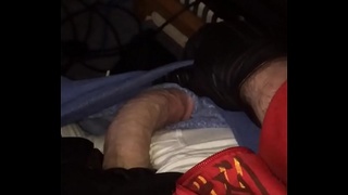 Serial k. Strokes His Huge Cock With Leather Gloves (POV)